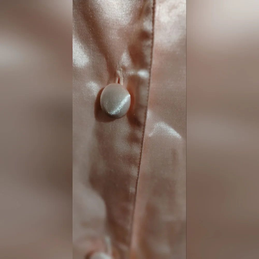 90s Victorias Secret Womens Small Lace Collar Pink Satin Button Nightgown, 1990s - Picture 3 of 5